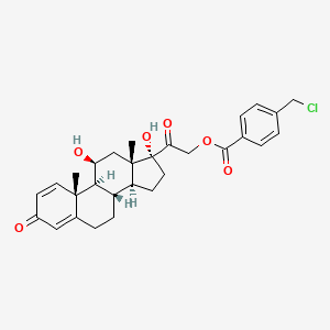 molecular formula C29H33ClO6 B8230734 (11beta)-21-[[4-(Chloromethyl)benzoyl]oxy]-11,17-dihydroxypregna-1,4-diene-3,20-dione CAS No. 571186-61-3