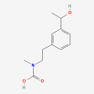molecular formula C12H17NO3 B8230789 2-[3-(1-Hydroxyethyl)phenyl]ethyl-methylcarbamic acid 