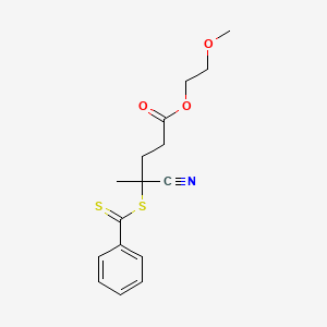 molecular formula C16H19NO3S2 B8230798 2-Methoxyethyl 4-(benzenecarbonothioylsulfanyl)-4-cyanopentanoate CAS No. 201611-94-1
