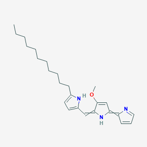 molecular formula C25H35N3O B082308 2,2'-Bi-1H-pyrrole, 4-methoxy-5-((5-undecyl-2H-pyrrol-2-ylidene)methyl)- CAS No. 14960-80-6