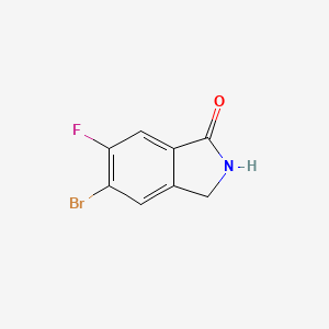 molecular formula C8H5BrFNO B8231258 5-Bromo-6-fluoroisoindolin-1-one 