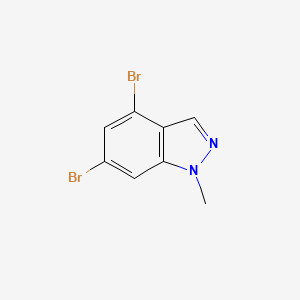 molecular formula C8H6Br2N2 B8231363 4,6-Bibromo-1-methylindazole 