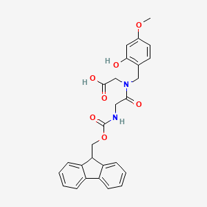 molecular formula C27H26N2O7 B8231661 Fmoc-Gly-(Hmb)Gly-OH 