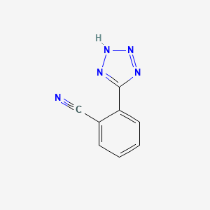 molecular formula C8H5N5 B8231699 Benzonitrile, 2-(1H-tetrazol-5-yl)- CAS No. 71515-74-7
