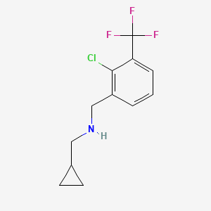 molecular formula C12H13ClF3N B8231809 N-(2-Chloro-3-(trifluoromethyl)benzyl)-1-cyclopropylmethanamine 
