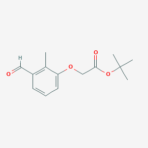 molecular formula C14H18O4 B8232004 tert-butyl 2-(3-formyl-2-methylphenoxy)acetate 