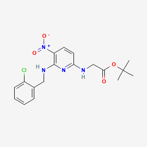 Tert-butyl 2-[[6-[(2-chlorophenyl)methylamino]-5-nitropyridin-2-yl]amino]acetate