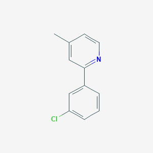molecular formula C12H10ClN B8232062 2-(3-chlorophenyl)-4-methylpyridine 