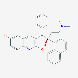 molecular formula C32H31BrN2O2 B8232119 cis-1-(6-Bromo-2-methoxyquinolin-3-yl)-4-(dimethylamino)-2-(naphthalen-1-yl)-1-phenylbutan-2-ol 