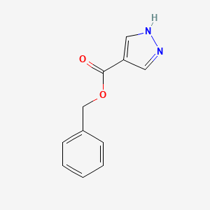 molecular formula C11H10N2O2 B8232205 benzyl 1H-pyrazole-4-carboxylate 