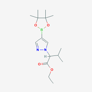 Ethyl 3-methyl-2-(4-(4,4,5,5-tetramethyl-1,3,2-dioxaborolan-2-YL)-1H-pyrazol-1-YL)butanoate