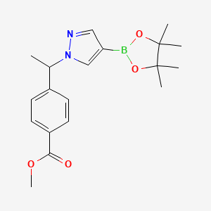 Methyl 4-(1-(4-(4,4,5,5-tetramethyl-1,3,2-dioxaborolan-2-yl)-1H-pyrazol-1-yl)ethyl)benzoate