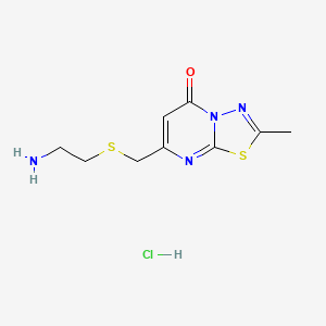 7-(2-Aminoethylsulfanylmethyl)-2-methyl-[1,3,4]thiadiazolo[3,2-a]pyrimidin-5-one;hydrochloride