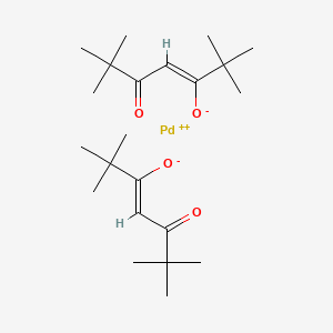 molecular formula C22H38O4Pd B8232343 palladium(2+);(Z)-2,2,6,6-tetramethyl-5-oxohept-3-en-3-olate 