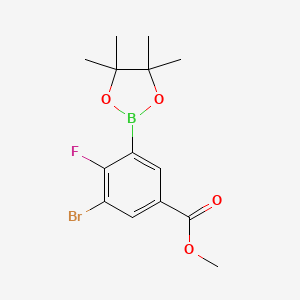 Methyl 3-bromo-4-fluoro-5-(4,4,5,5-tetramethyl-1,3,2-dioxaborolan-2-yl)benzoate