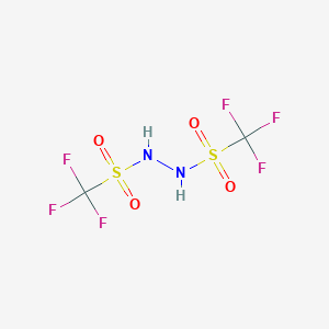 molecular formula C2H2F6N2O4S2 B8232373 1,1,1-trifluoro-N'-(trifluoromethylsulfonyl)methanesulfonohydrazide CAS No. 862714-02-1