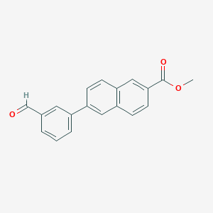 molecular formula C19H14O3 B8232383 methyl 6-(3-formylphenyl)-2-naphthoate 