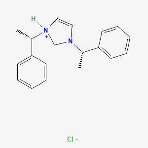 1H-Imidazolium, 1,3-bis[(1S)-1-phenylethyl]-, chloride