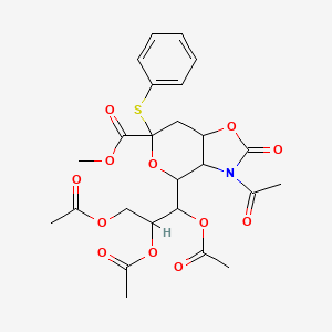 Methyl (Phenyl 5-Acetamido-7,8,9-tri-O-acetyl-5-N,4-O-carbonyl-3,5-dideoxy-2-thio-beta-D-glycero-D-galacto-2-nonulopyranosid)onate