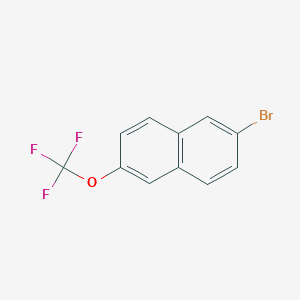 molecular formula C11H6BrF3O B8232644 2-Bromo-6-(trifluoromethoxy)naphthalene 
