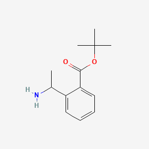 molecular formula C13H19NO2 B8232648 Tert-butyl 2-(1-aminoethyl)benzoate 