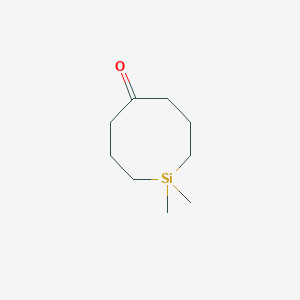 molecular formula C9H18OSi B082330 Silacyclooctan-5-one, 1,1-dimethyl- CAS No. 10325-31-2