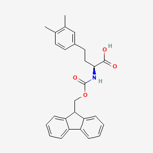molecular formula C27H27NO4 B8233290 (2S)-4-(3,4-dimethylphenyl)-2-{[(9H-fluoren-9-ylmethoxy)carbonyl]amino}butanoic acid 