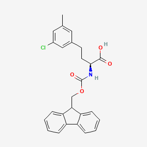 molecular formula C26H24ClNO4 B8233317 (2S)-4-(3-chloro-5-methylphenyl)-2-{[(9H-fluoren-9-ylmethoxy)carbonyl]amino}butanoic acid 