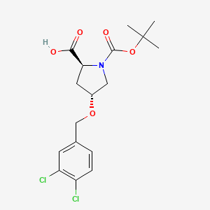 molecular formula C17H21Cl2NO5 B8233470 Boc-Hyp(Bn(3,4-diCl))-OH 