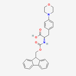 molecular formula C28H28N2O5 B8233685 N-Fmoc-4-(4-morpholinyl)-L-phenylalanine 