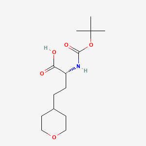 (2R)-2-[(2-methylpropan-2-yl)oxycarbonylamino]-4-(oxan-4-yl)butanoic acid