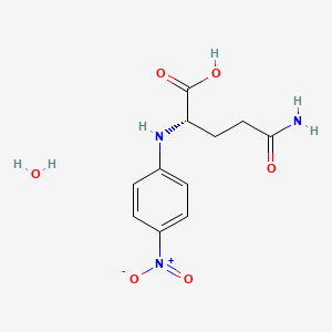 molecular formula C11H15N3O6 B8233925 L-Glutamine, N-(4-nitrophenyl)-, monohydrate (9CI) 