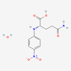 (2S)-5-amino-2-(4-nitroanilino)-5-oxopentanoic acid;hydrate