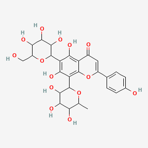 5,7-Dihydroxy-2-(4-hydroxyphenyl)-6-[3,4,5-trihydroxy-6-(hydroxymethyl)oxan-2-yl]-8-(3,4,5-trihydroxy-6-methyloxan-2-yl)chromen-4-one