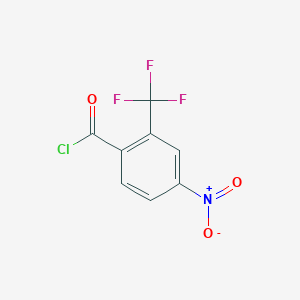 molecular formula C8H3ClF3NO3 B8234012 4-Nitro-2-(trifluoromethyl)benzoyl chloride 