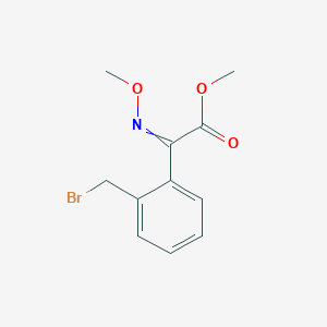 molecular formula C11H12BrNO3 B8234055 Methyl methoxyimino-(2-bromomethylphenyl)acetate 