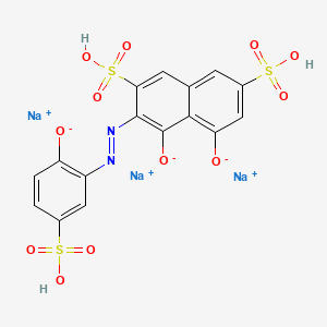 Trisodium;2-[(2-oxido-5-sulfophenyl)diazenyl]-3,6-disulfonaphthalene-1,8-diolate