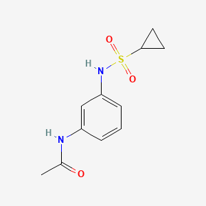 molecular formula C11H14N2O3S B8234672 N-(3-cyclopropanesulfonamidophenyl)acetamide 