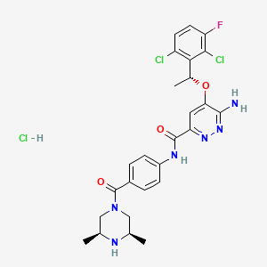 molecular formula C26H28Cl3FN6O3 B8234914 Ensartinib hydrochloride 