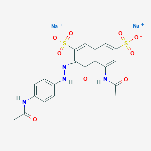 molecular formula C20H16N4Na2O9S2 B8235149 disodium;5-acetamido-3-[(4-acetamidophenyl)hydrazinylidene]-4-oxonaphthalene-2,7-disulfonate 