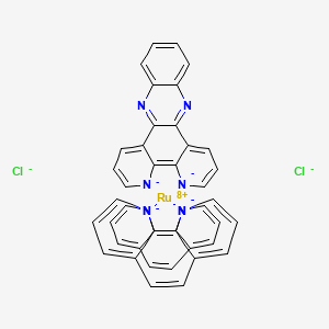 molecular formula C42H26Cl2N8Ru B8235541 Bis(1,10-phenanthroline)(dipyridophenazine)ruthenium dichloride 