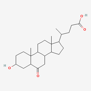 molecular formula C24H38O4 B8236196 3-ALPHA-HYDROXY-6-KETOCHOLANIC ACID 