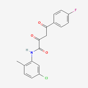 molecular formula C17H13ClFNO3 B8236346 N-(5-Chloro-2-methylphenyl)-4-(4-fluorophenyl)-2,4-dioxobutanamide 