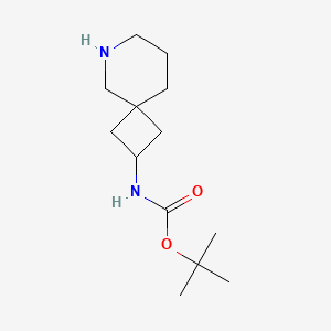 molecular formula C13H24N2O2 B8236670 tert-butyl N-{6-azaspiro[3.5]nonan-2-yl}carbamate 