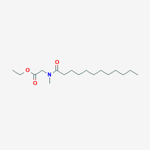 molecular formula C17H33NO3 B082372 Ethyl N-methyl-N-(1-oxododecyl)aminoacetate CAS No. 13005-52-2