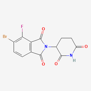 molecular formula C13H8BrFN2O4 B8237325 5-Bromo-2-(2,6-dioxopiperidin-3-yl)-4-fluoroisoindoline-1,3-dione 