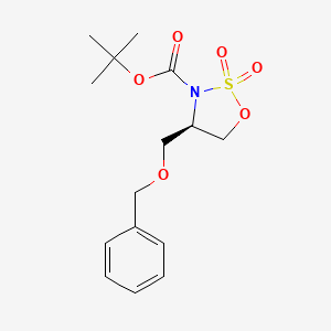 molecular formula C15H21NO6S B8237378 tert-Butyl (R)-4-((benzyloxy)methyl)-1,2,3-oxathiazolidine-3-carboxylate 2,2-dioxide 