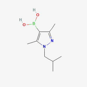 molecular formula C9H17BN2O2 B8237639 [3,5-Dimethyl-1-(2-methylpropyl)pyrazol-4-yl]boronic acid 