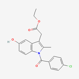 molecular formula C20H18ClNO4 B8237681 Ethyl 2-{1-[(4-chlorophenyl)carbonyl]-5-hydroxy-2-methylindol-3-yl}acetate 