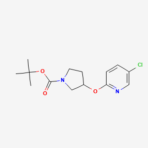 molecular formula C14H19ClN2O3 B8237710 tert-Butyl 3-[(5-chloropyridin-2-yl)oxy]pyrrolidine-1-carboxylate 